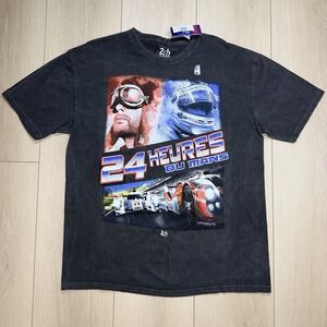 24 Heures Du Mans‎ Official Racing Graphic Tee Black XL 100% Cotton Motorsport
